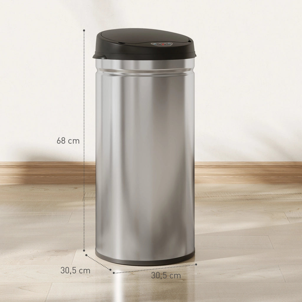 Pattumiera con sensore 42L ¨C Xylo ¨C acciaio inox chiusura soft-close