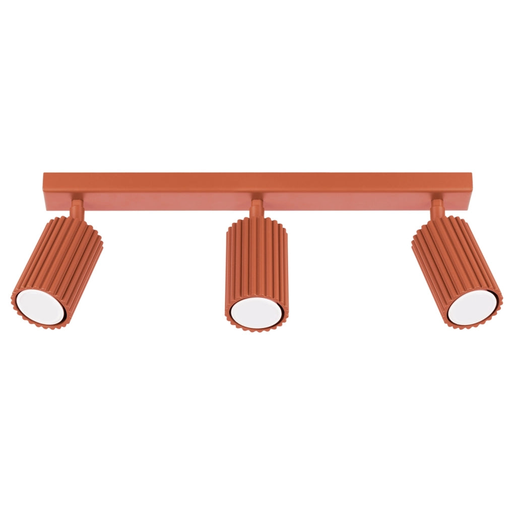 Lampada da soffitto KARBON 3L rosso ocra