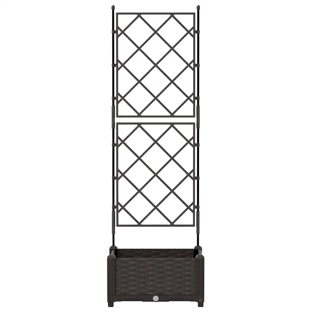 Vaso da giardino Marrone 40 x 40 x 125,5 cm Plastica 42002812