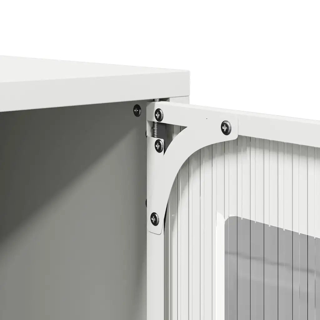Credenza Bianca 68x39x107 cm in Acciaio 853379