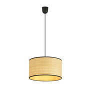 Lampada a sospensione Emibig Aston rattan nero Ø35 E27