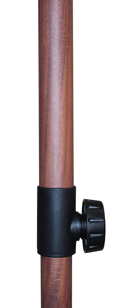 Ombrellone da Giardino 3x2 m Palo Ø38 mm in Alluminio Effetto Legno Tessuto Poliestere Trend Wood Bianco
