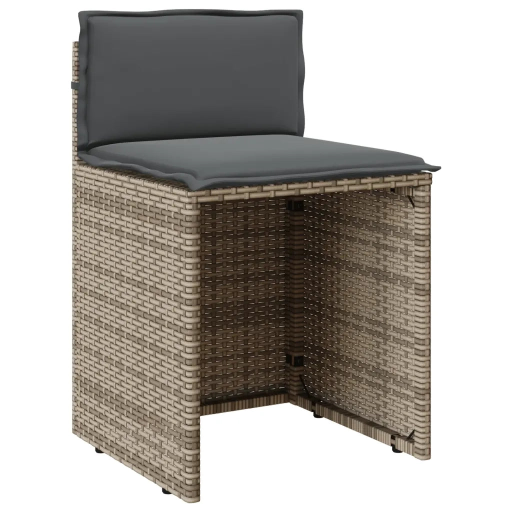 Set da Bistrò 3 pz con Cuscini Grigio in Polyrattan 4003876
