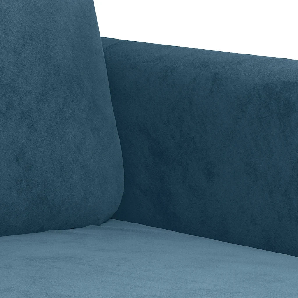 Divano a 2 Posti-Sofa 2 Posti Blu 140 cm in Velluto 620831