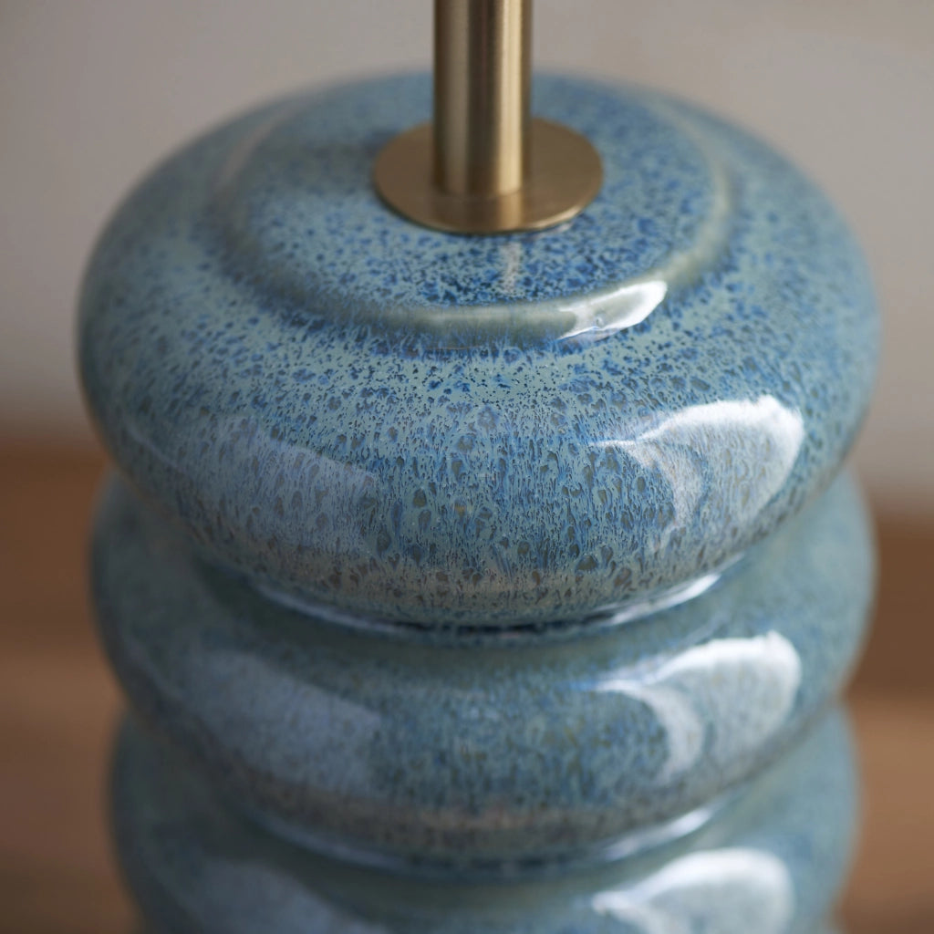 Base lampada tavolo Art Déco ceramica marina B22 Endon