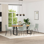 Sedie da Pranzo 6 pz Grigio Chiaro in Velluto 3315652