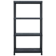 Scaffale Nero 100 kg 60x30x138 cm in Plastica 45673