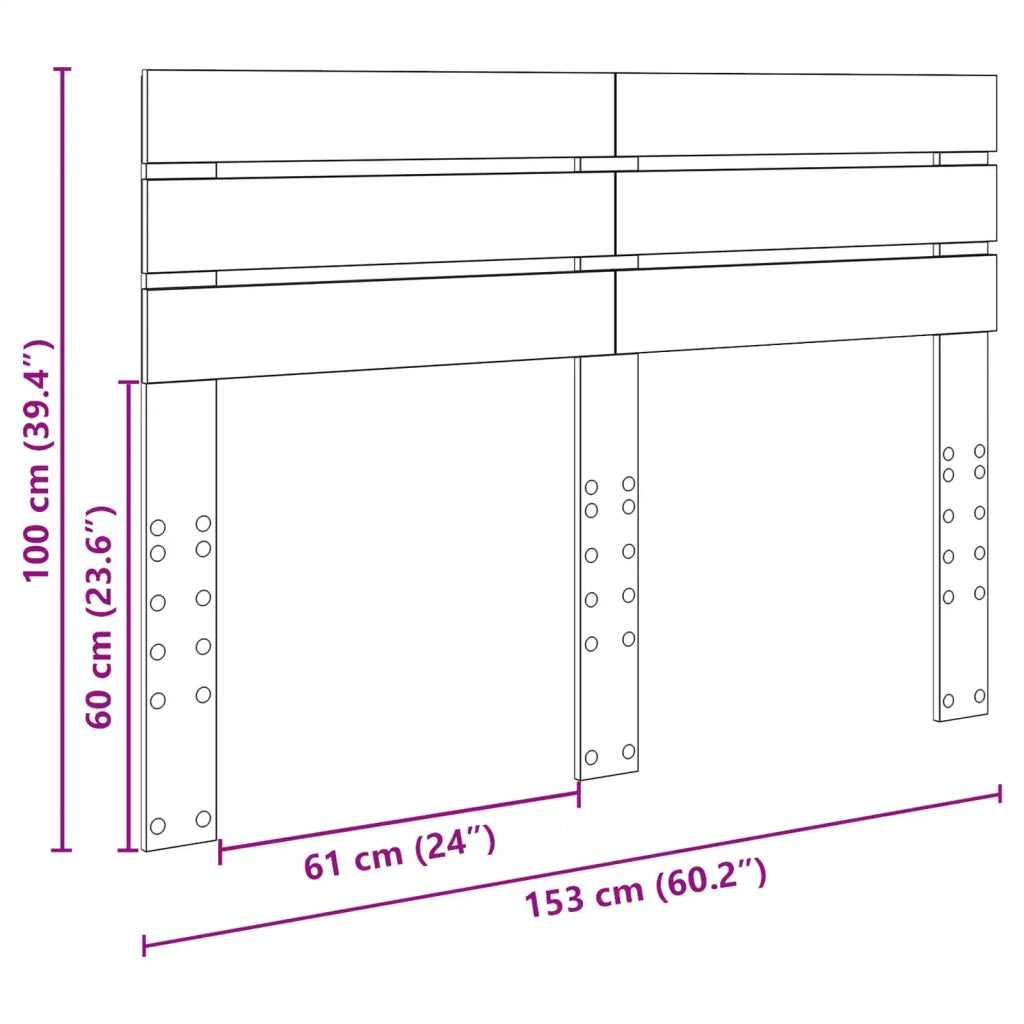 Testiera Grigio cemento Legno ingegnerizzato 888192