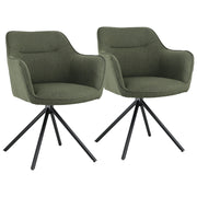 Set di 2 sedie in tessuto verde DANNA