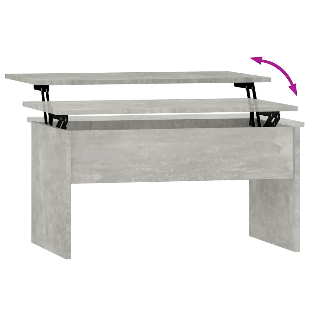 Tavolino-Tavolino da soggiorno-Tavolo Grigio Cemento 80x50,5x41,5 cm in Legno Multistrato