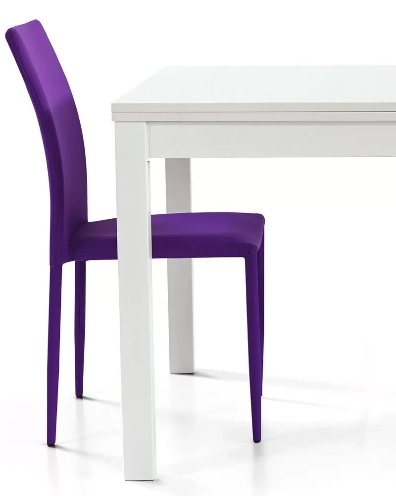 Tavolo moderno a libro bianco frassino 90x90x76h
