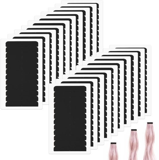 Tape per Estensione di Capelli 240 Pezzi - Bicoloro - Facile da Usare - Adatto per Parrucche - Senza Inquinamento dei Capelli - Comodo per Capelli Falsi - Estensioni di Capelli