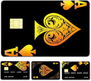 Pelle personalizzabile per carta di credito - Spada nera