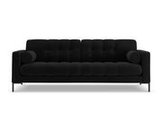 Cosmopolitan Design - Divano "Bali" 3 posti in velluto nero 