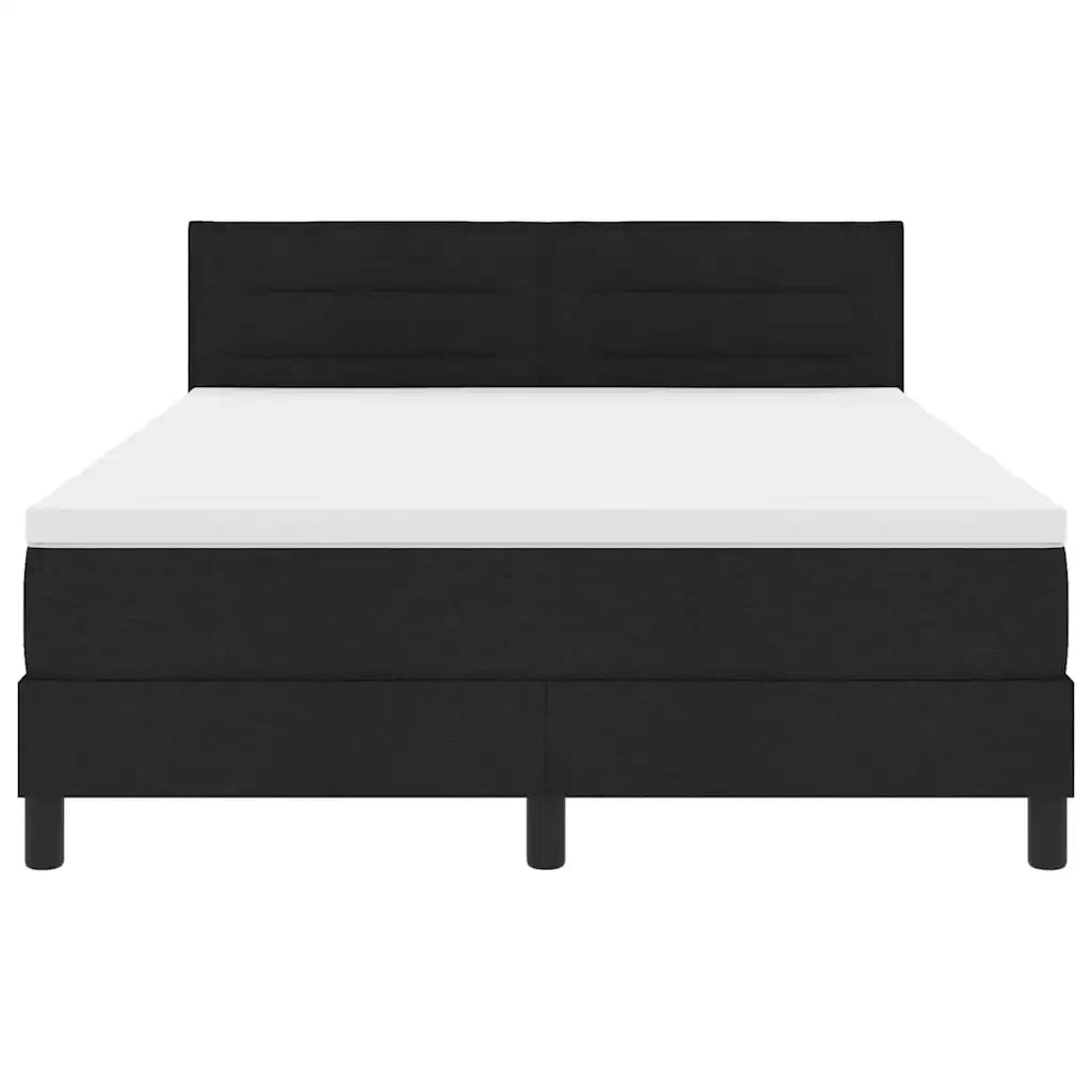 Letto a molle con materasso con led Nero 140 x 200 cm Tessuto 3342137