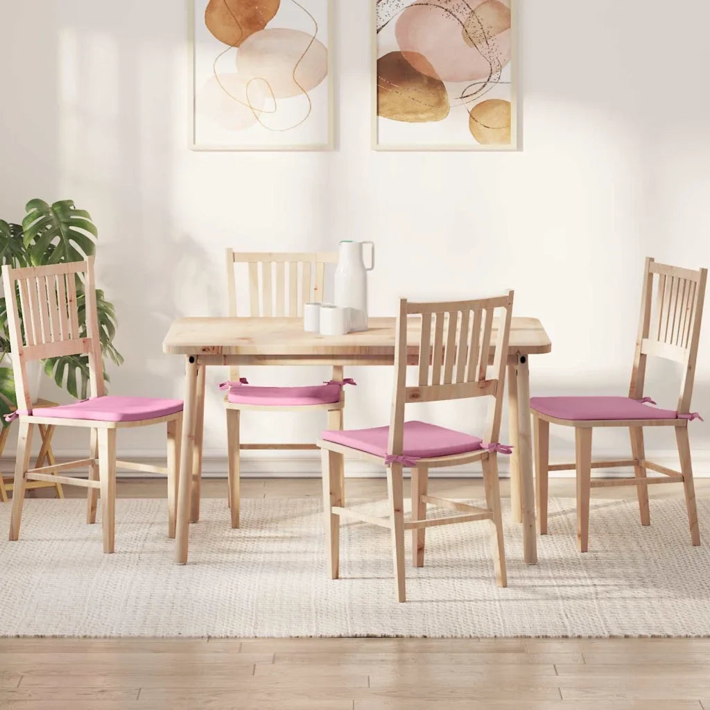 Cuscini per Seduta 4 pcs Rosa 40 x 40 x 3 cm Tessuto 42015204