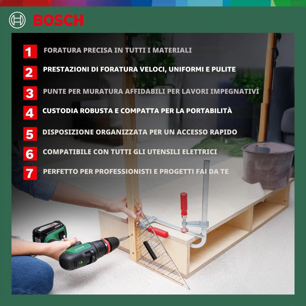 Set Avvitamento e Foratura x 30 Titanium 30 Pezzi Bosch