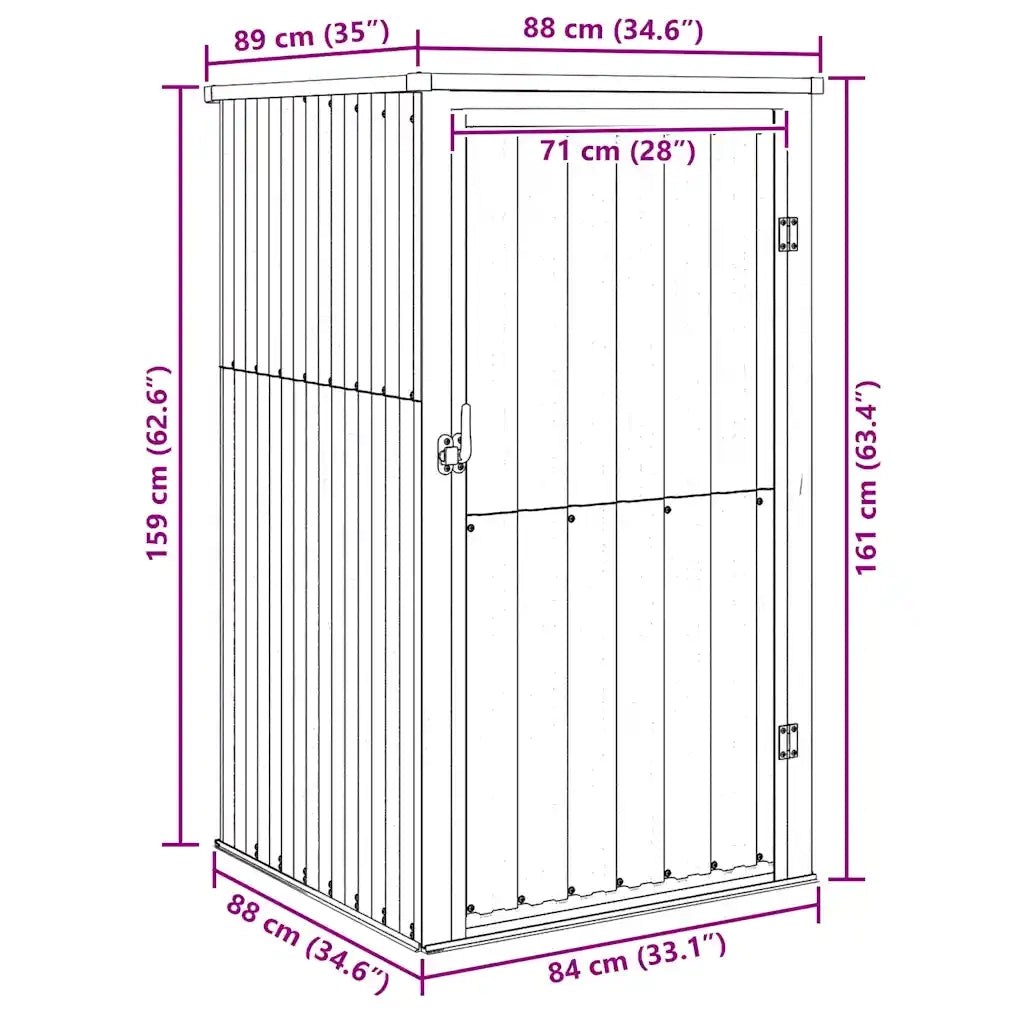 Capanno per Attrezzi Verde 88x89x161 cm Acciaio Zincato