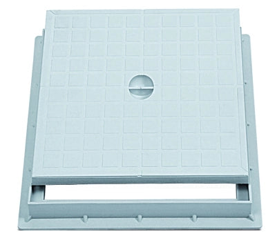 Telaio con chiusino per pozzetto 20x20 cm in polipropilene anti-UV resistente agli urti e agenti atmosferici