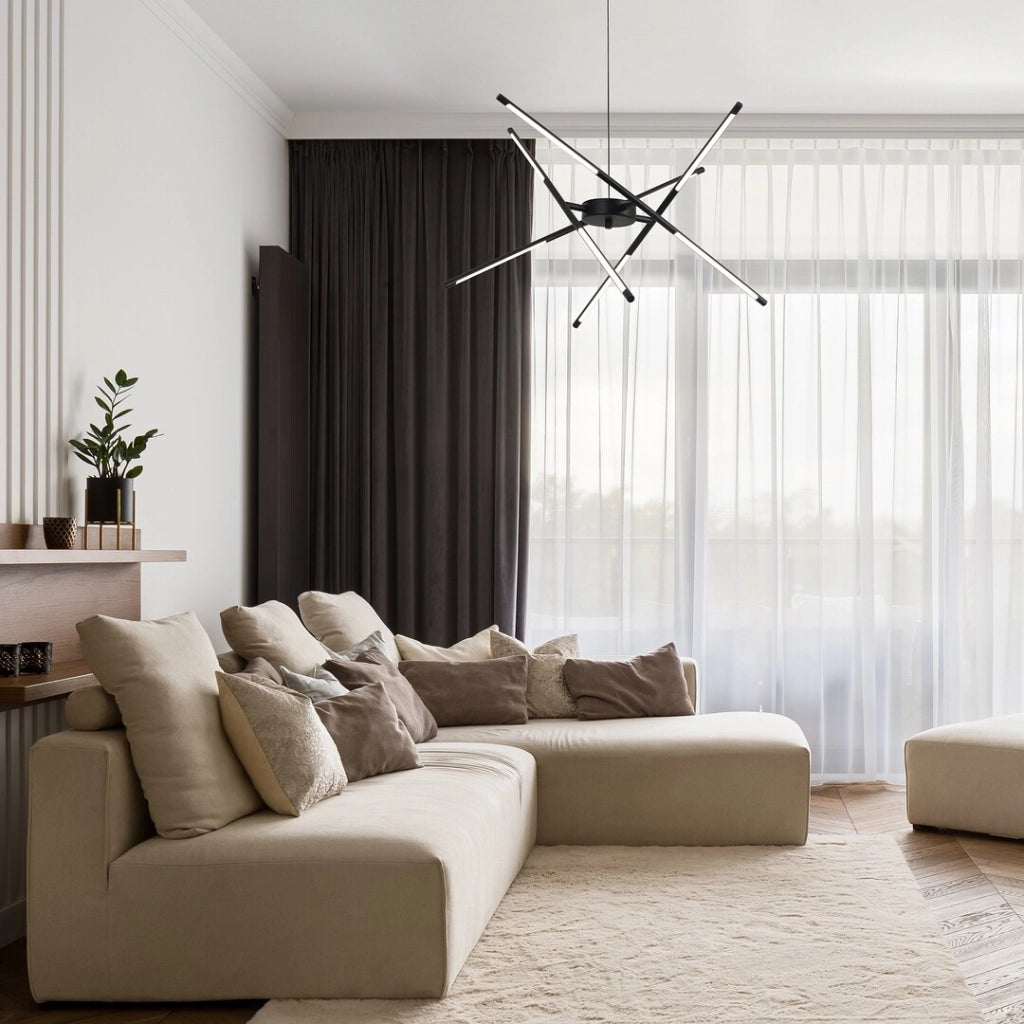 Lampadario LED Rabalux Henli 30W nero Ø76 cm regolabile