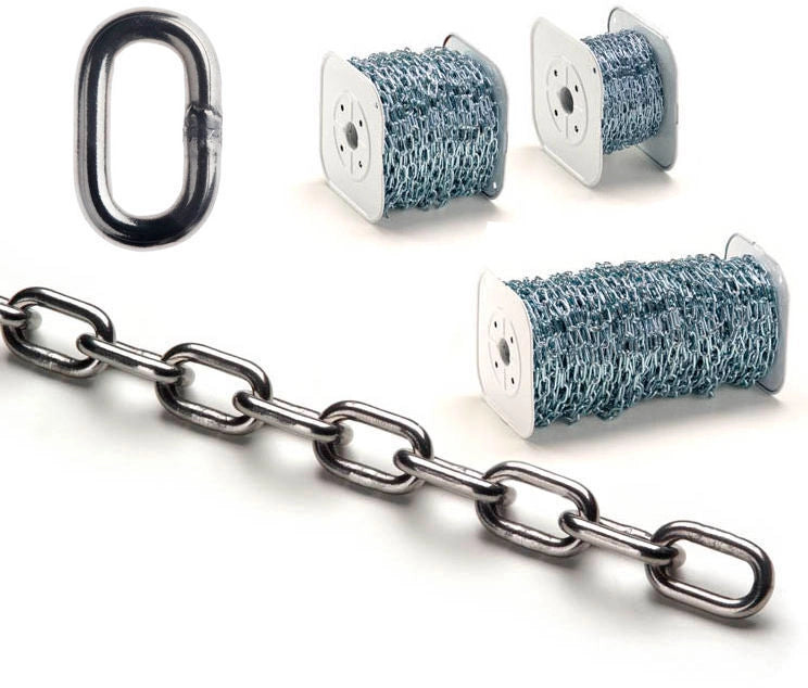 RIGAMONT CGB30 CGB Catena Genovese in Bobina d.10mm 10m 1900g-m car.lav.1100kg colore Zincato