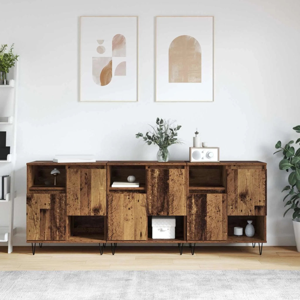 Credenza 3 pcs Legno vecchio 60 x 35 x 70 cm 3394563