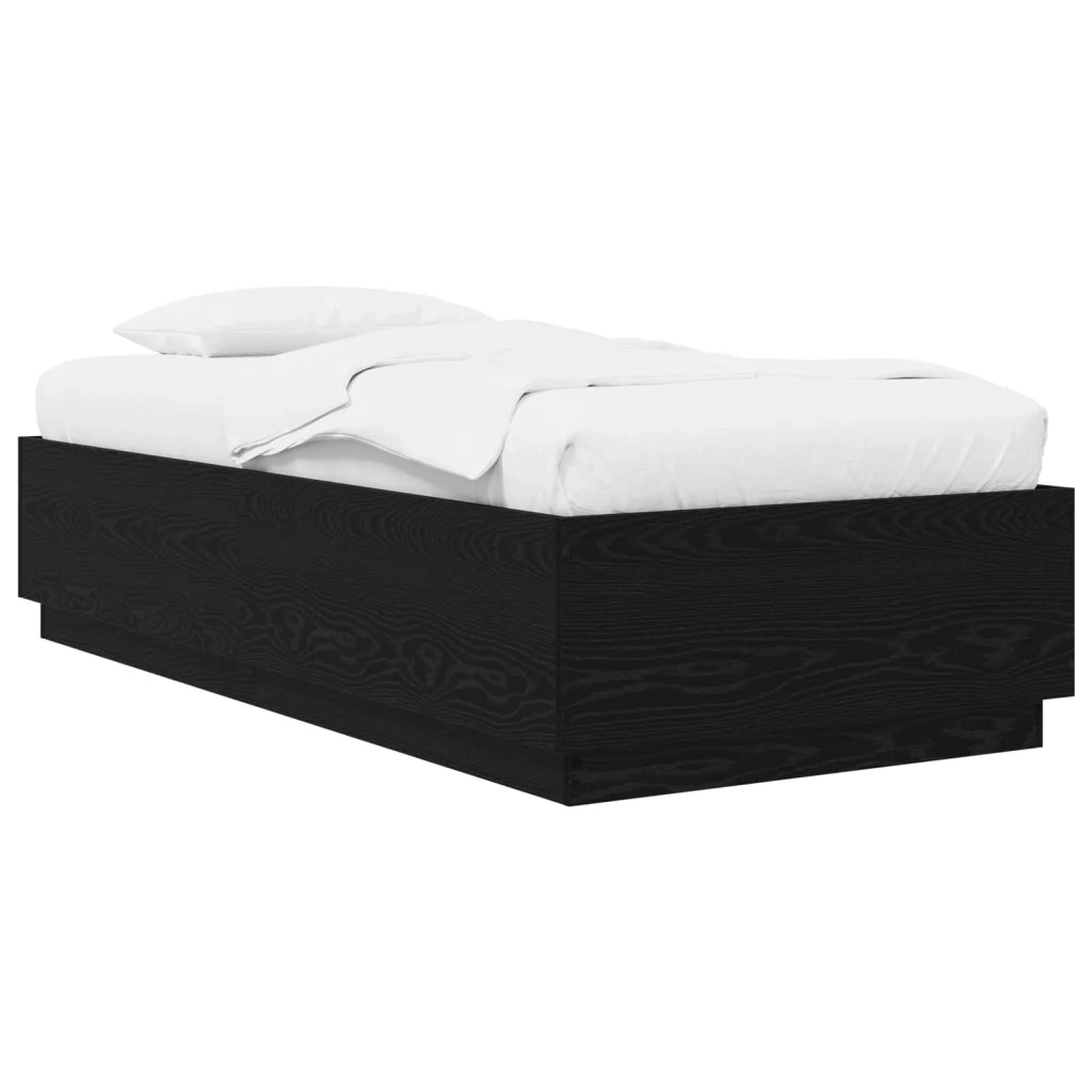 Struttura del letto Rovere Nero 80 x 200 cm 3429659