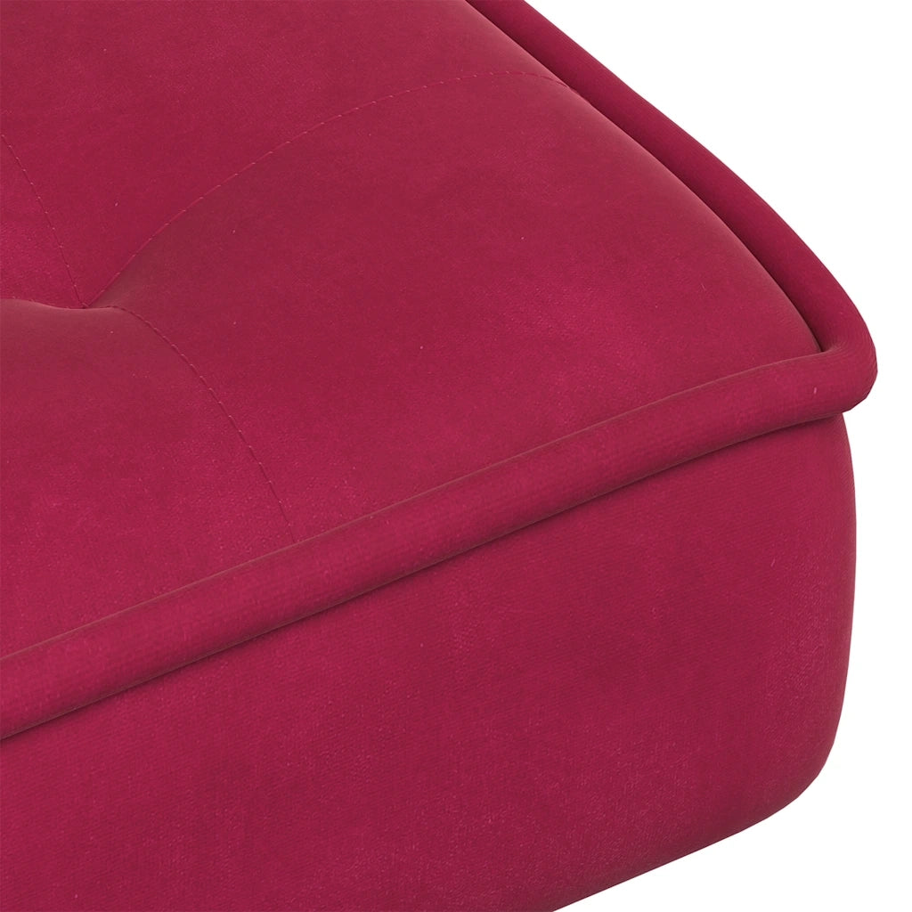 Sedia Relax 64x74x84 cm Rosso Vino in Velluto 4012321