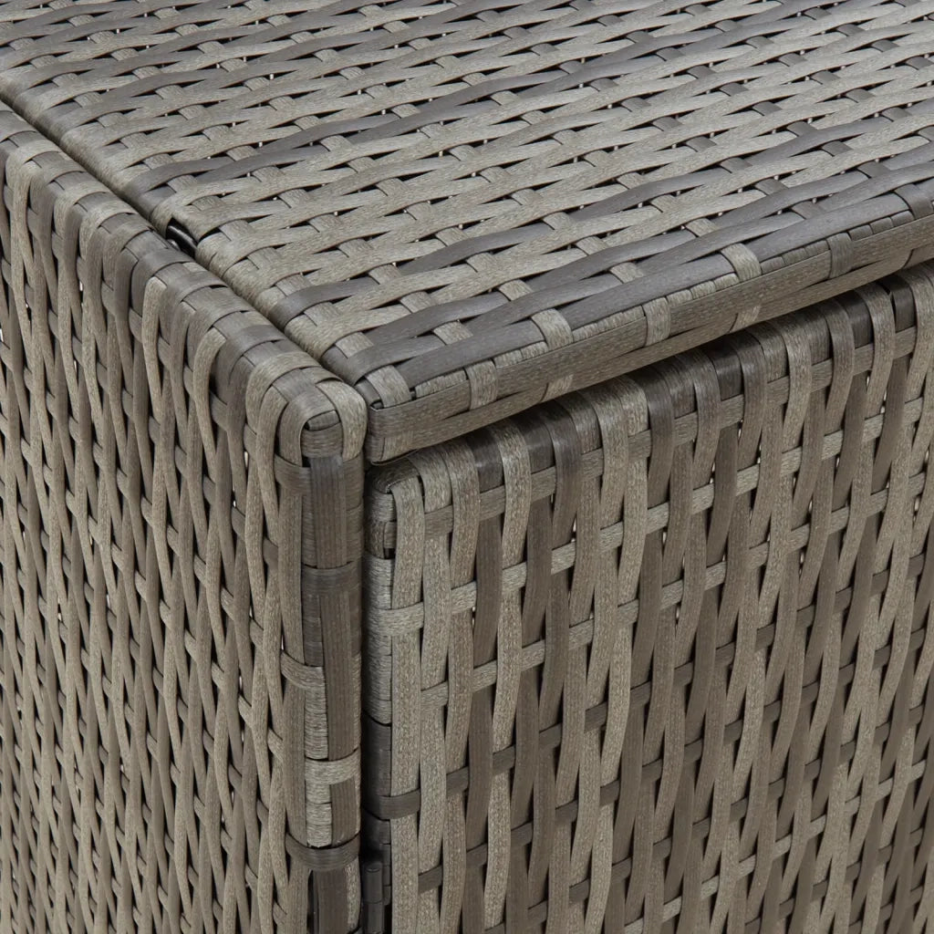 Mobile Portaoggetti da Giardino Grigio 198x55,5x80cm Polyrattan 319871