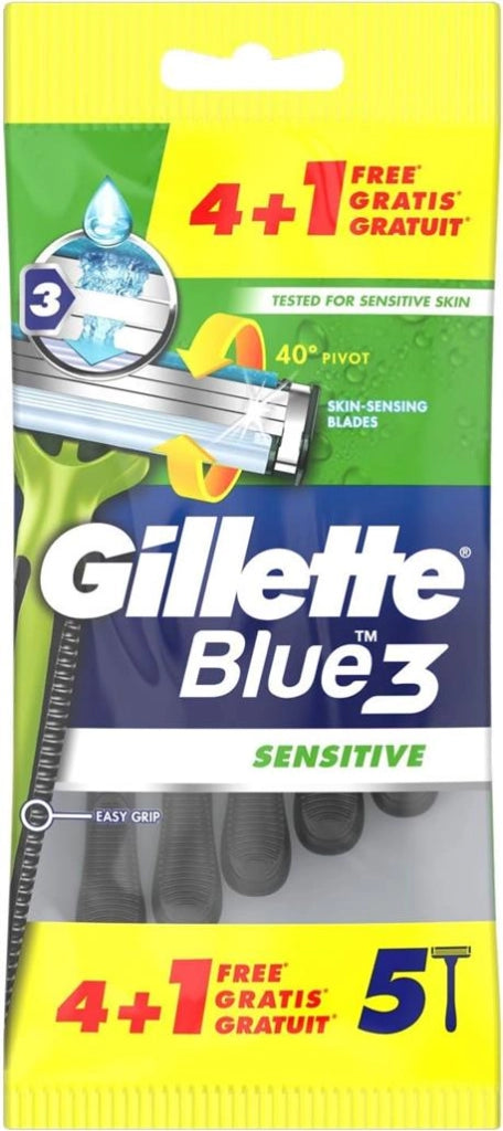 RASOIO GILLETTE BLUE 3 SENSITIVE IN CONFEZIONE DA 4 LAMETTE +1