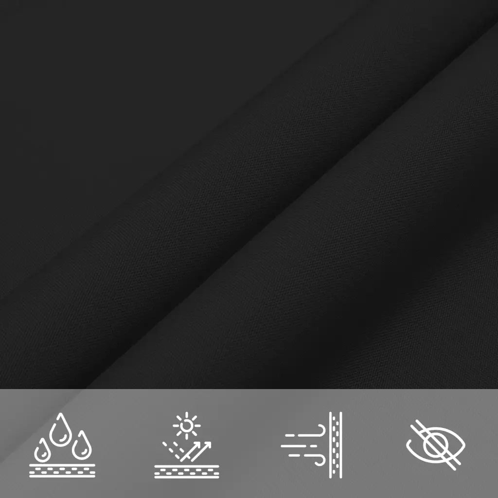 Parasole a Vela Oxford Triangolare 5x5x5 m Nero 135785