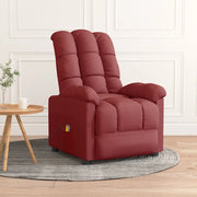 Poltrona Massaggiante Elettrica Rosso Vino in Tessuto 289809