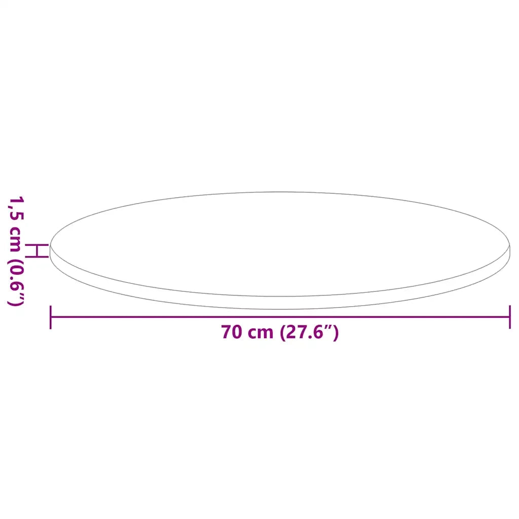 Piano del Tavolo | Superficie Tavolo | Piano Scrivania rovere artigianale ? 70 x 1,5 cm