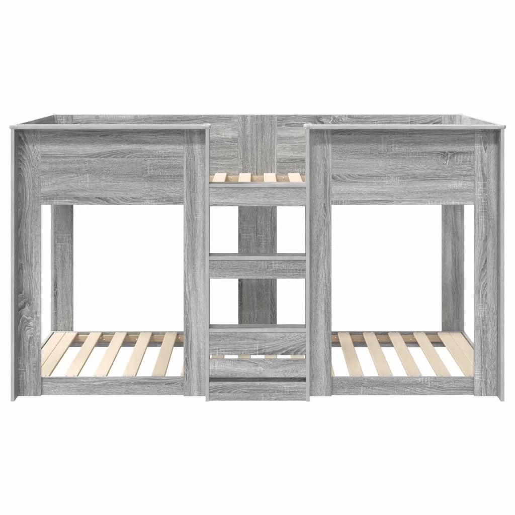 Letto a Castello per Bambini Grigio Sonoma 75 x 190 cm