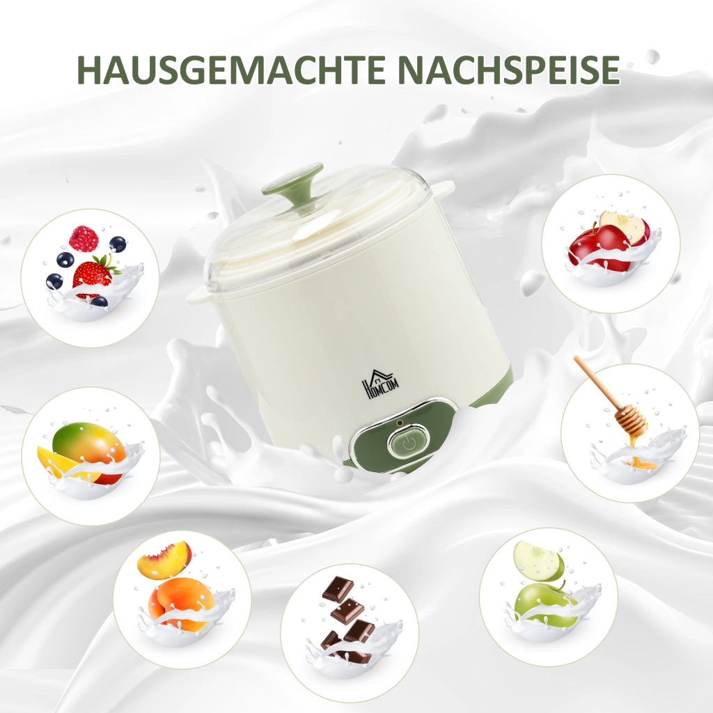 Macchina per Yogurt con Filtro ¨C Minimal ¨C 1.5L 19.5x17.5x21.4 cm Bianco