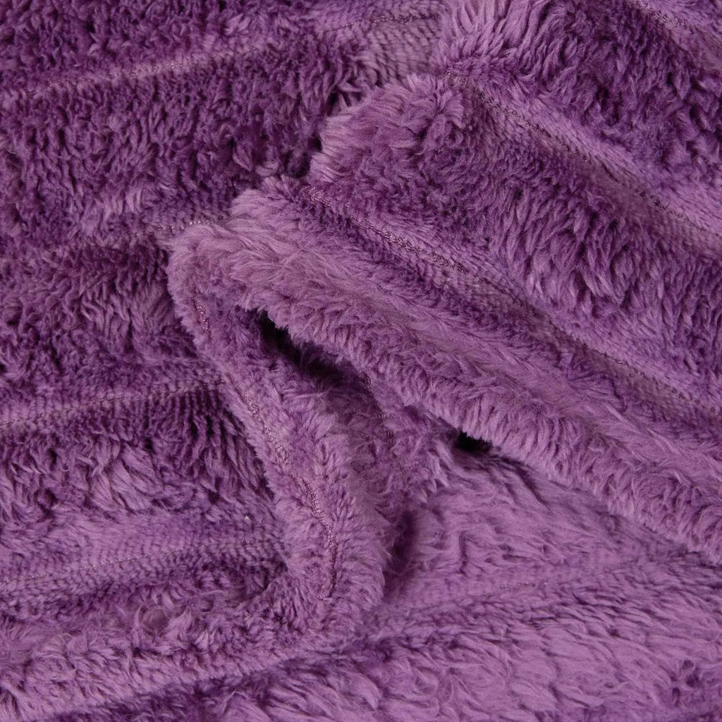 Coperte da Pile 6 pcs Viola 240 x 220 cm Panno
