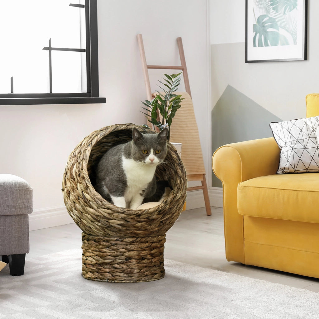 Cuccia per Gatti con Cuscino ¨C Minimal ¨C Beige 40x37x51 cm