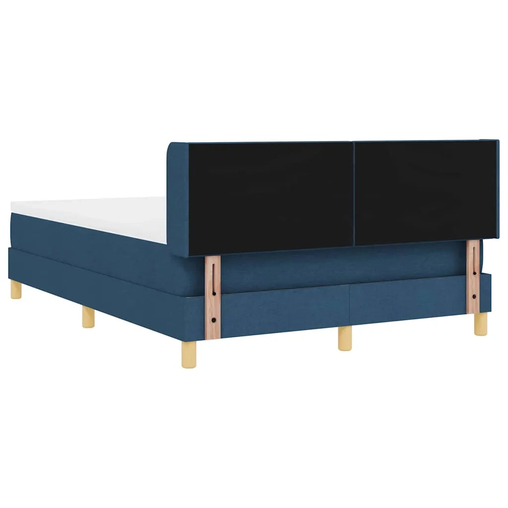 Letto a molle con testiera Blu 190 x 140 cm Tessuto 3341355