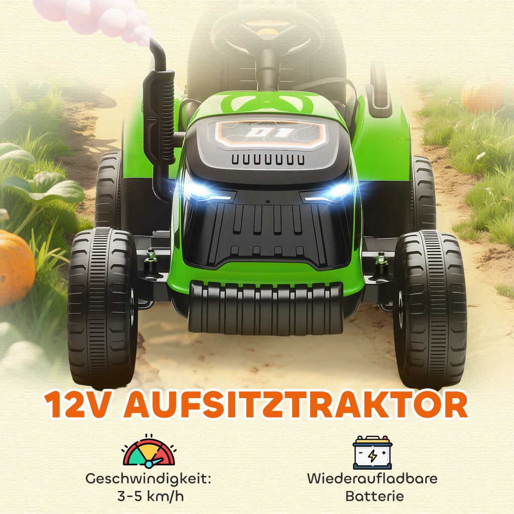 Trattore per Bambini Elettrico ¨C Zephmum ¨C Verde