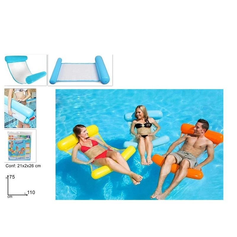 Materassino Gonfiabile Mare Piscina Amaca Galleggiante 110 x 75 cm