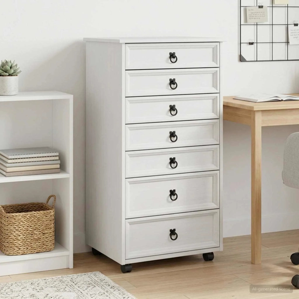 Armadietto Rotolante con Cassetti CORONA Bianco 42040538