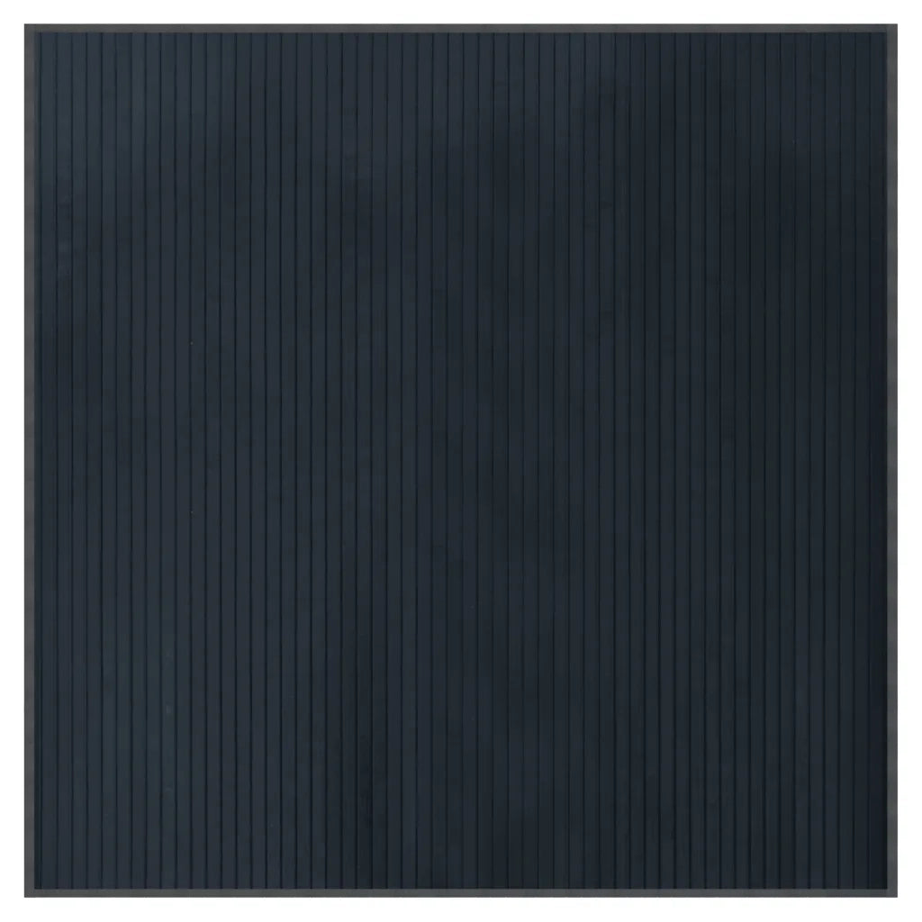 Tappeto Quadrato Grigio 100x100 cm in Bambù 376940