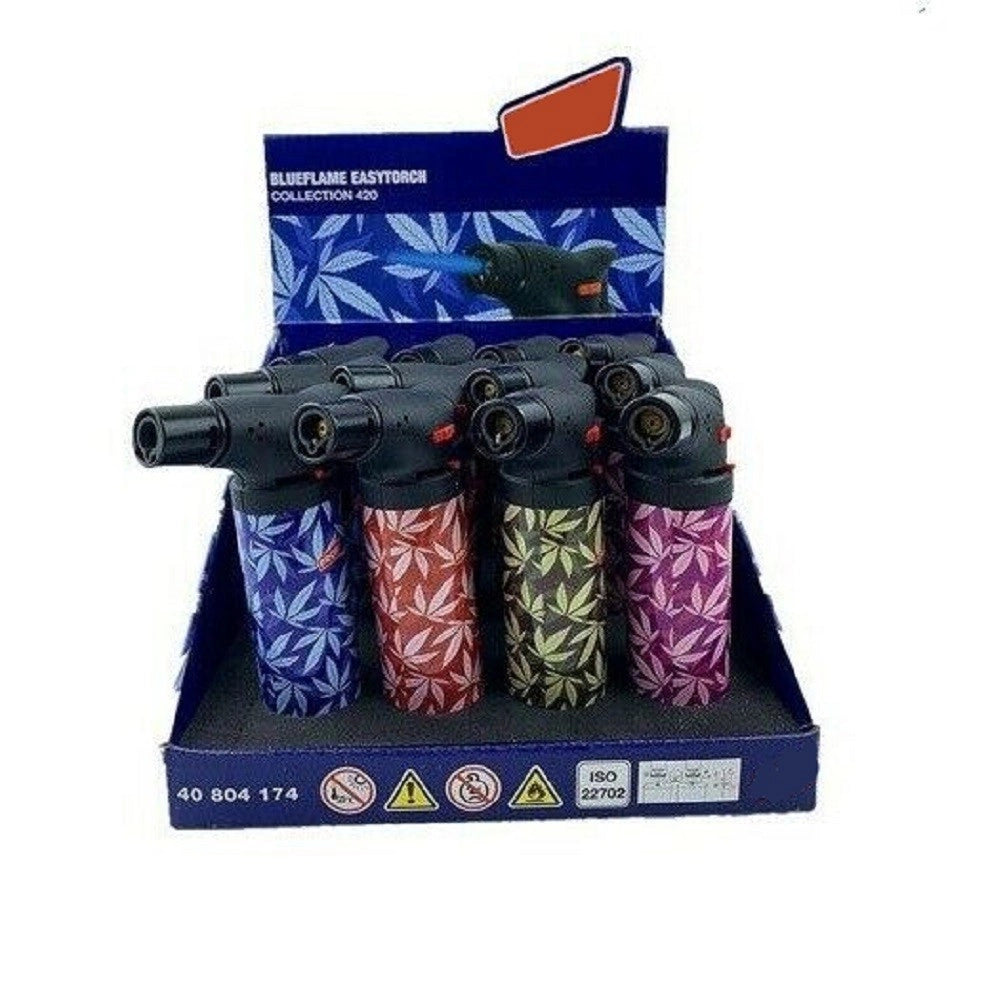 Trade Shop - Set 12 Pezzi Accendini Accendi Gas Easy Torch Foglie Cucina Fornelli 40804174 -