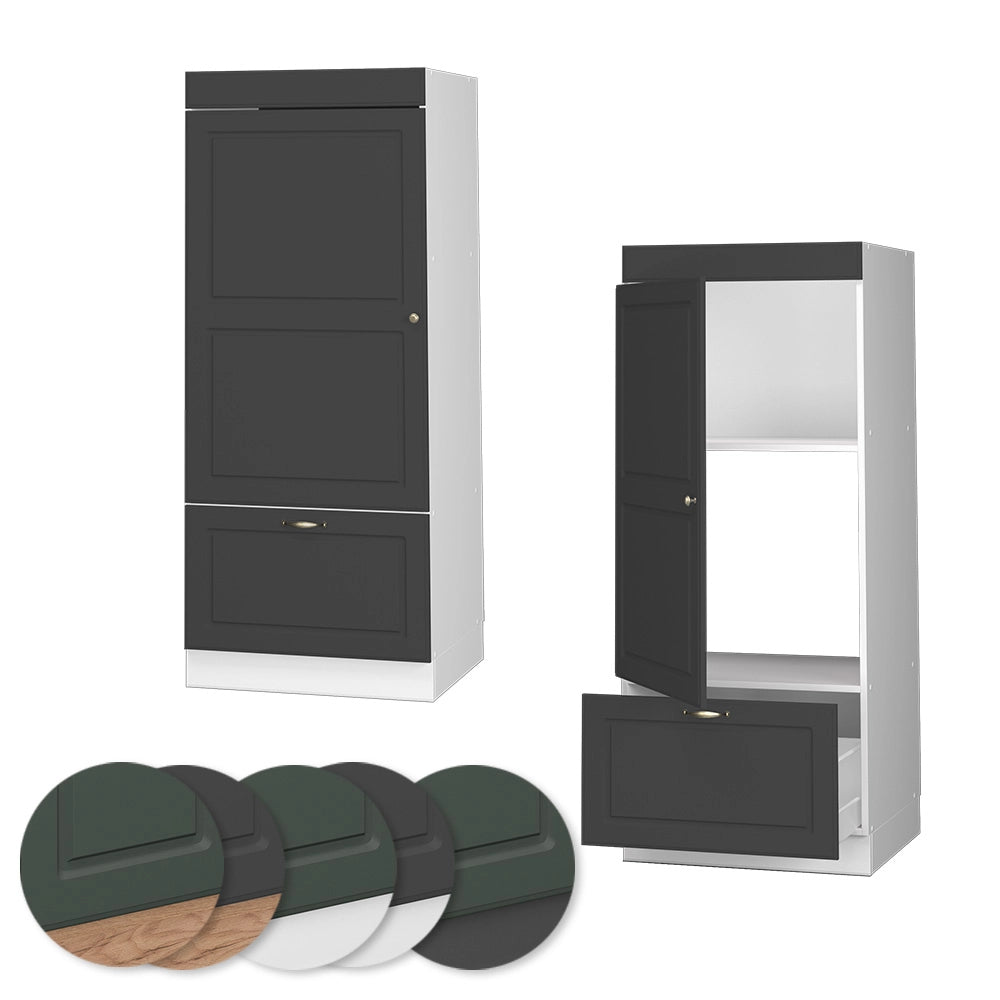 Vicco Set mobili bagno Landhaus antrazit-oro 60 cm