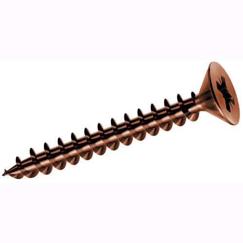 Viti per Legno truciolare Zincate Gialle Testa Piana Svasata Fresata a croce 4x60 mm Conf. 200 pz