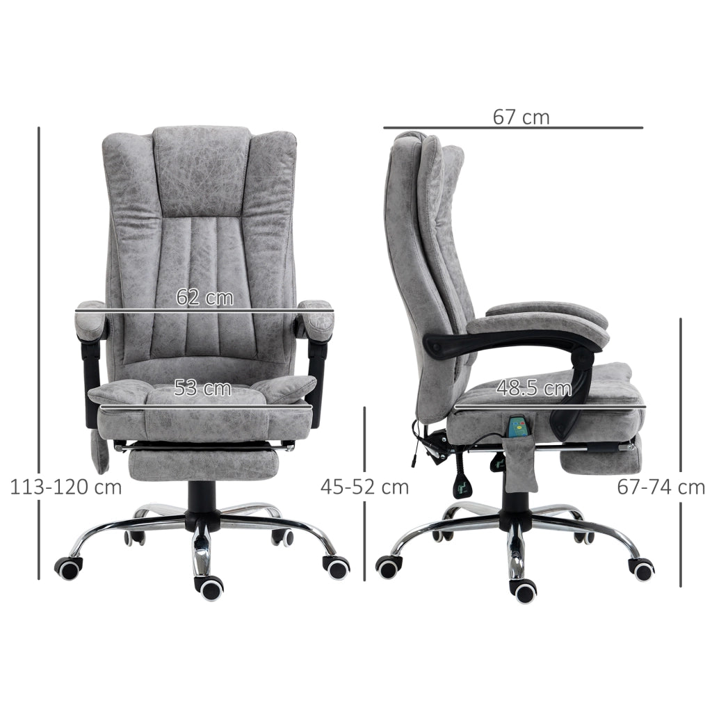 Poltrona massaggiante per ufficio ¨C Minimal ¨C grigio con rivestimento sintetico