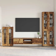 Set mobile TV con porta FLORIN Legno vecchio Legno multistrato