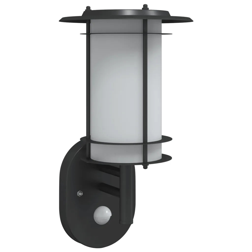 Applique da Esterno con Sensore Nera in Acciaio Inossidabile 4006290