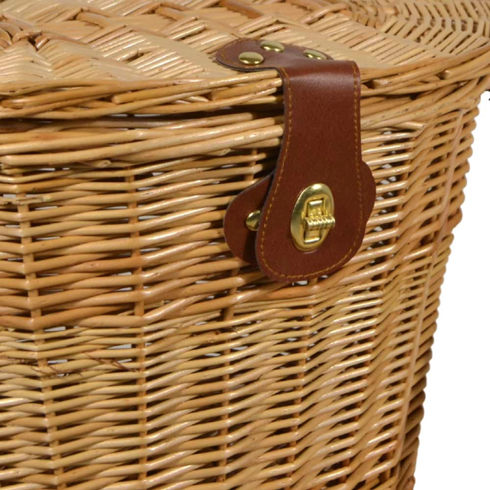 Cesto Ovale per Funghi con Tracolla e Coperchio Leggero 34 x 25 x h 26 cm