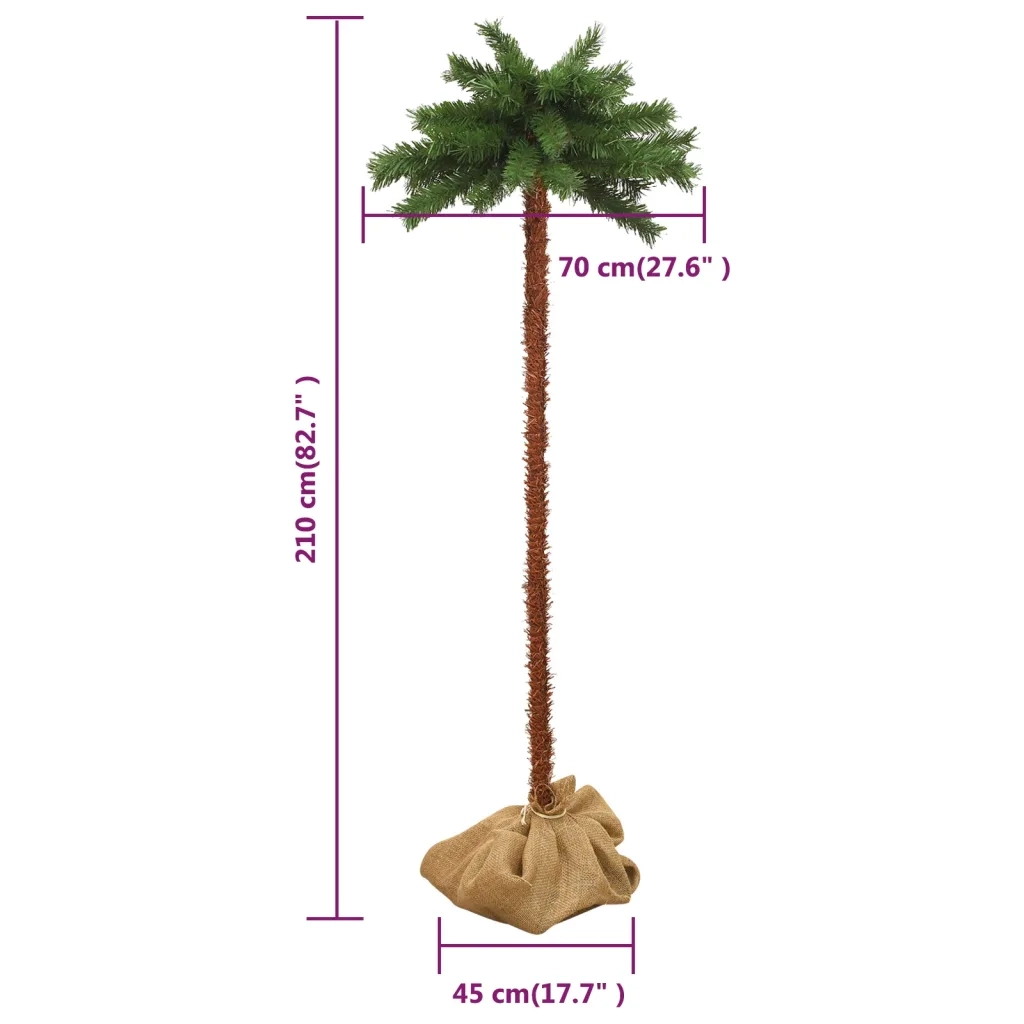 Albero di Natale con LED 210 cm 347635